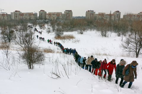 la plimbare prin nămeți