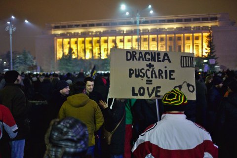 Protest anticoruptie in Bucuresti