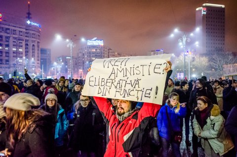 Protest anti-amnistie si gratiere 2017 - Piata Victoriei