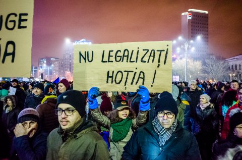 Protest anti-amnistie si gratiere 2017 - Piata Victoriei