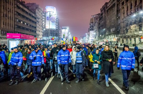 Protest anti-amnistie si gratiere 2017 - Bulevardul Magheru