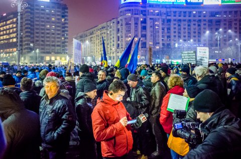 Protest anti-amnistie si gratiere 2017 - Piata Victoriei