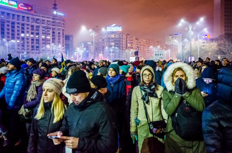 Protest anti-amnistie si gratiere 2017 - Piata Victoriei