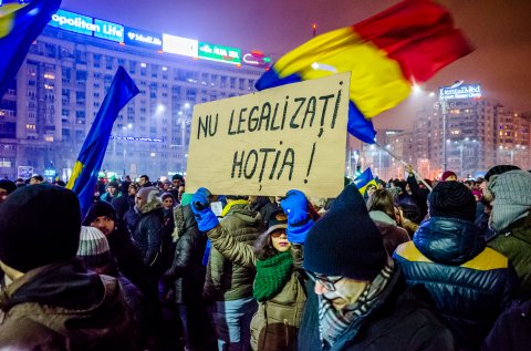 Protest anti-amnistie si gratiere 2017 - Piata Victoriei