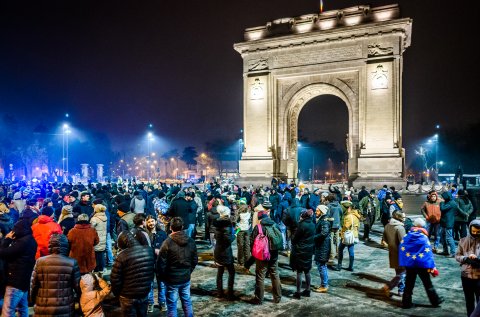 Protest anti-amnistie si gratiere 2017 - Piata Arcul de Triumf