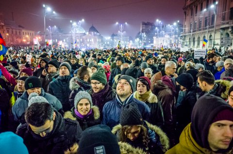 Protest anti-amnistie si gratiere 2017 - Piata Universitatii