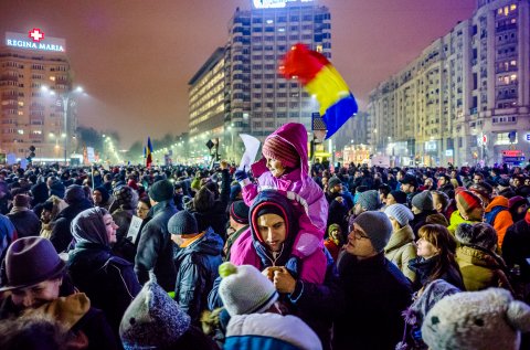 Protest anti-amnistie si gratiere 2017 - Piata Victoriei