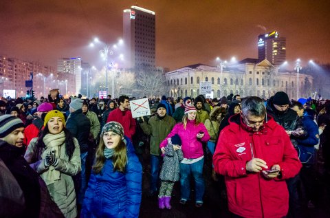 Protest anti-amnistie si gratiere 2017 - Piata Victoriei