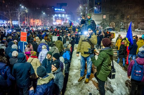 Protest anti-amnistie si gratiere 2017 - Bulevardul Magheru