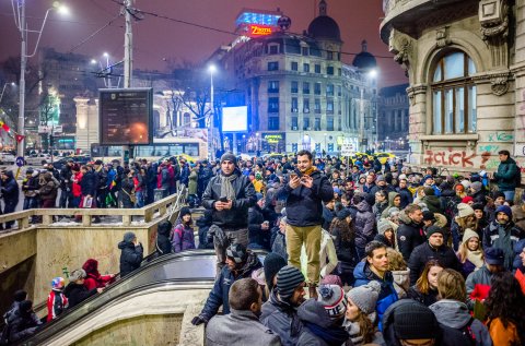 Protest anti-amnistie si gratiere 2017 - Piata Universitatii