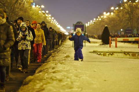 Continua protestele anti-coruptie in Bucuresti