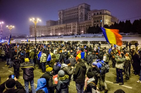 Protest anti-amnistie si gratiere 2017 - Casa Poporului