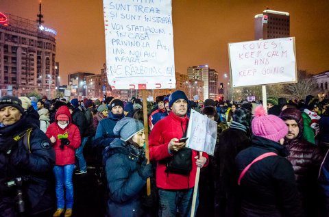 Protest anti-amnistie si gratiere 2017 - Piata Victoriei