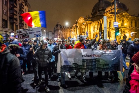 Protest anti-amnistie si gratiere 2017 - Calea Victoriei