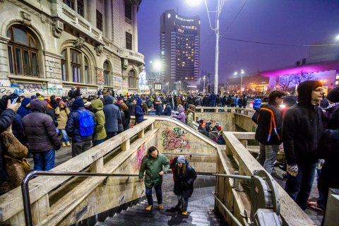 Protest anti-amnistie si gratiere 2017 - Piata Universitatii