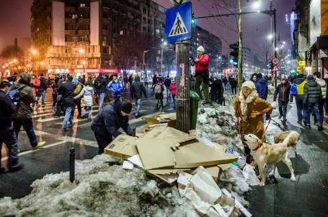 Protest anti-amnistie si gratiere 2017 - Bulevardul Nicolae Balcescu