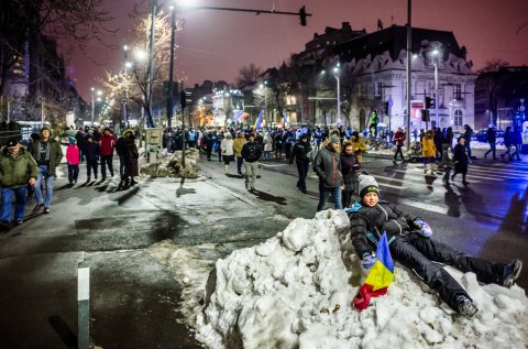 Protest anti-amnistie si gratiere 2017 - Bulevardul Lascar Catargiu