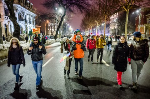 Protest anti-amnistie si gratiere 2017 - Bulevardul Lascar Catargiu