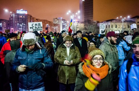 Protest anti-amnistie si gratiere 2017 - Piata Victoriei