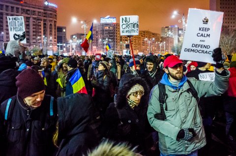 Protest anti-amnistie si gratiere 2017 - Piata Victoriei