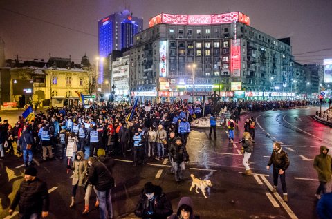 Protest anti-amnistie si gratiere 2017 - Piata Romana