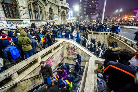 Protest anti-amnistie si gratiere 2017 - Piata Universitatii