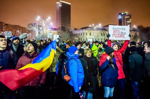 Protest anti-amnistie si gratiere 2017 - Piata Victoriei