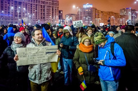 Protest anti-amnistie si gratiere 2017 - Piata Victoriei