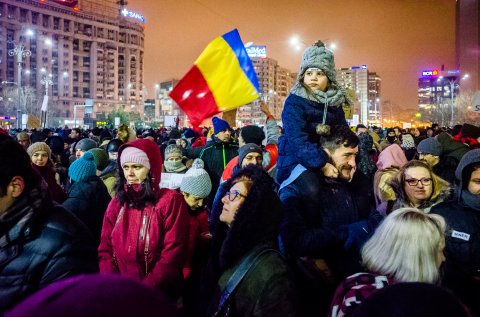 Protest anti-amnistie si gratiere 2017 - Piata Victoriei