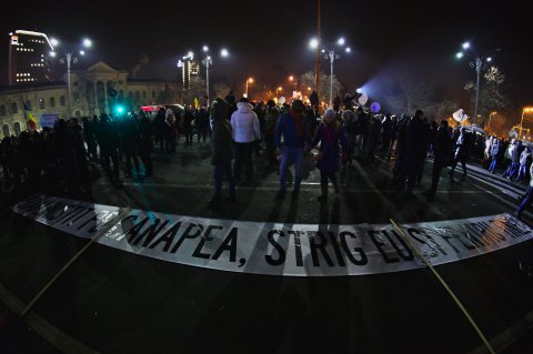 Protest anticoruptie in Bucuresti