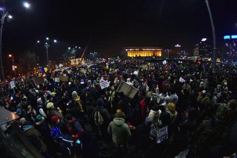 Protest anticoruptie in Bucuresti