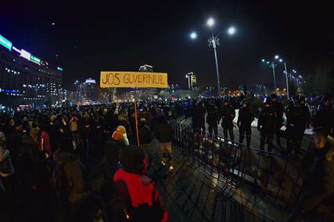 Protest anticoruptie in Bucuresti