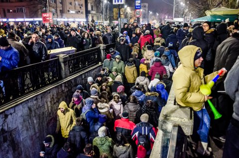 Protest impotriva coruptiei - Bulevardul Lascar Catagiu