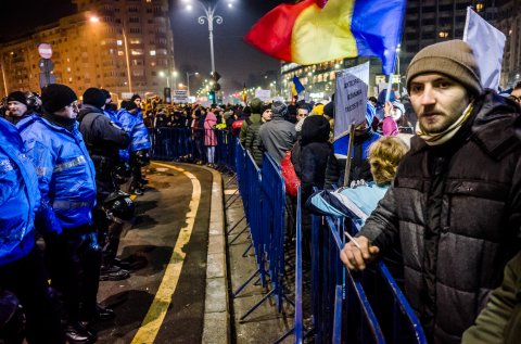 Protest impotriva coruptiei - Piata Victoriei