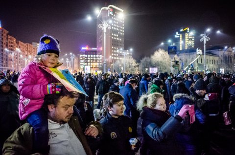 Protest impotriva coruptiei - Piata Victoriei