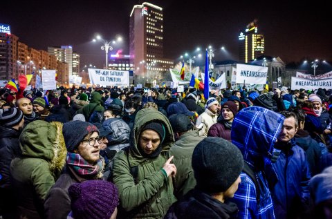 Protest impotriva coruptiei - Piata Victoriei