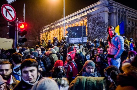 Protest impotriva coruptiei - Piata Victoriei