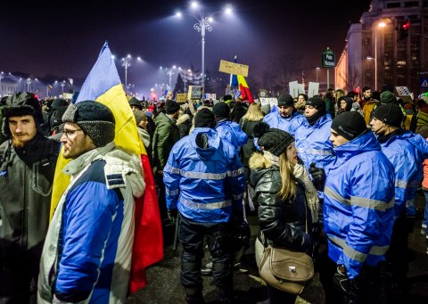 Protest anticoruptie - Piata Victoriei