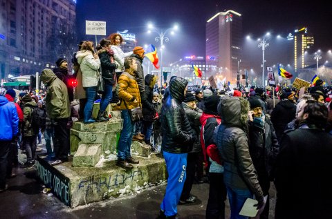 Protest anticoruptie - Piata Victoriei