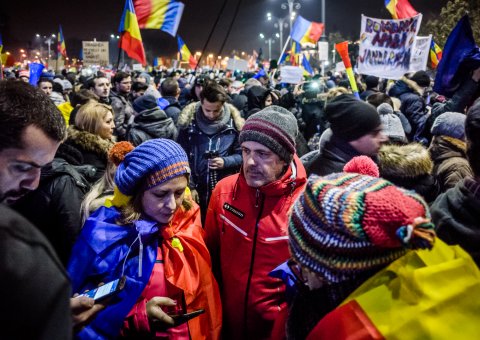 Protest anticoruptie - Piata Victoriei