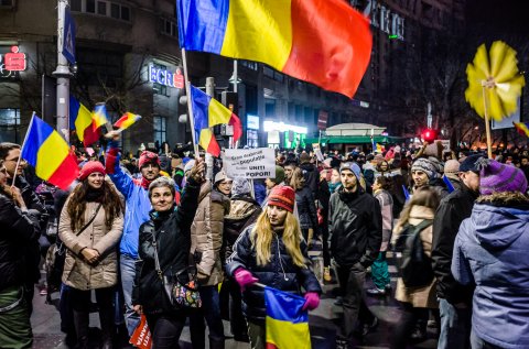 Protest anticoruptie - Piata Victoriei