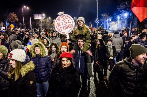 Protest anticoruptie - Bulevardul Aviatorilor