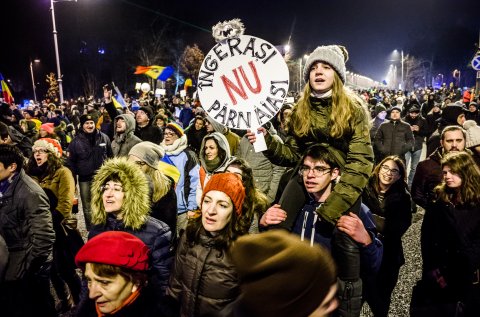 Protest anticoruptie - Bulevardul Aviatorilor