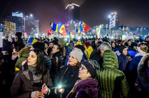 Ploaie de stele - Protest anticoruptie - Piata Victoriei