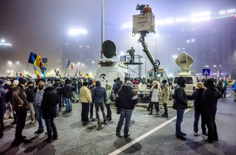 Protest anticoruptie - Piata Victoriei