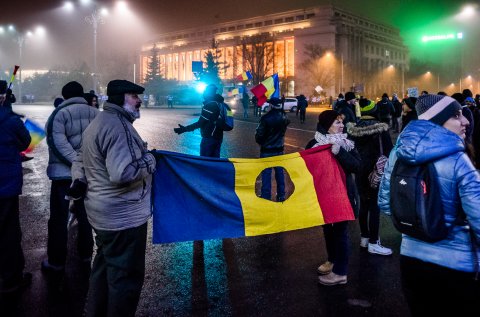 Protest anticoruptie - Piata Victoriei