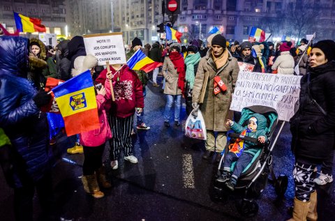 Protest anticoruptie - Piata Victoriei