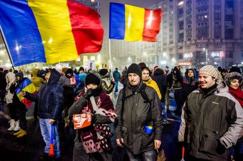 Protest anticoruptie - Piata Victoriei