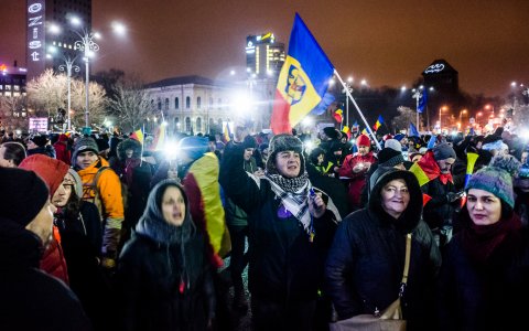 Ploaie de stele - Protest anticoruptie - Piata Victoriei