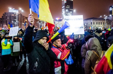 Protest anticoruptie - Piata Victoriei